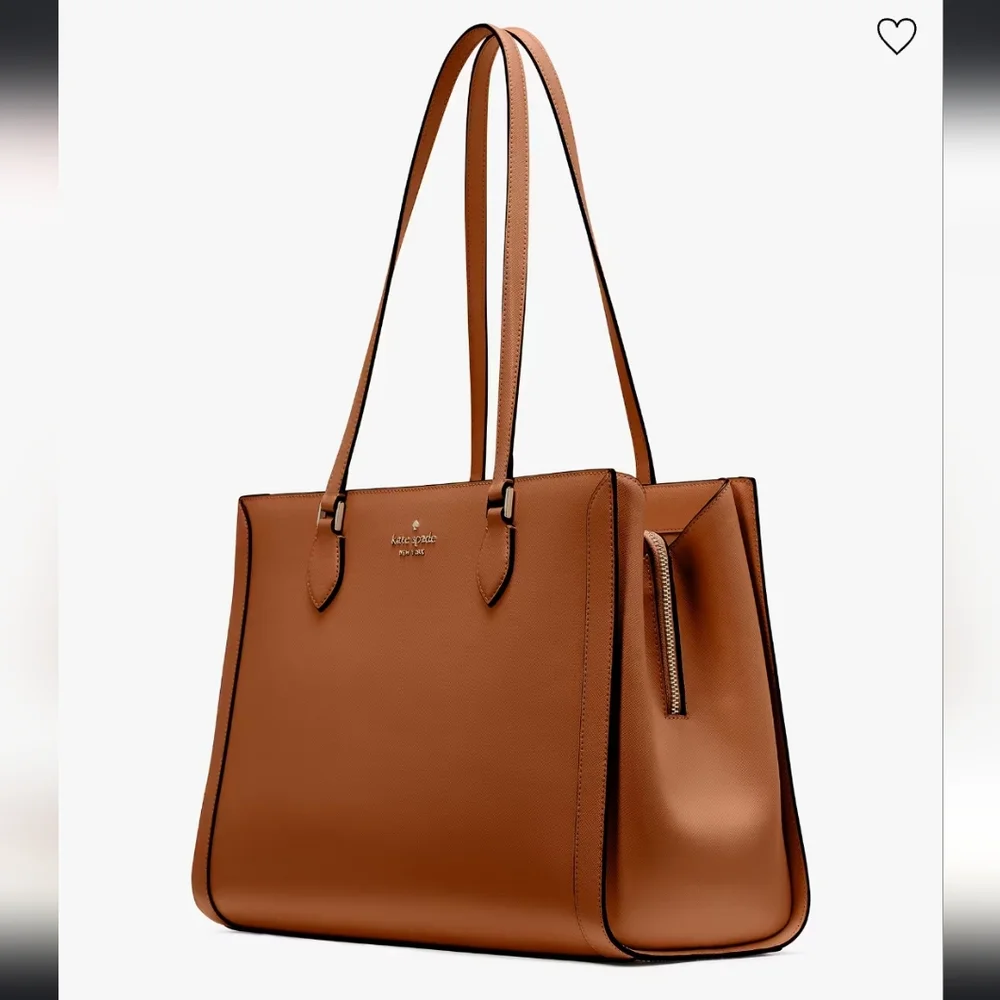 kate spade tan leather tote bag